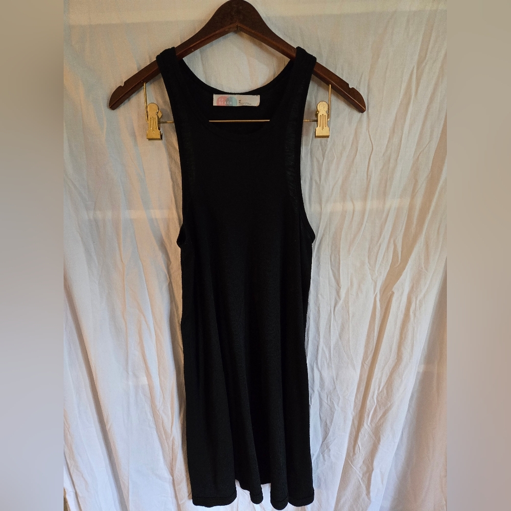 Free People Beach Black Knit Mini Dress size M